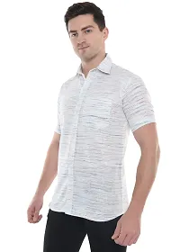 Men's Cotton Half Sleeves Regular Fit Shirt (White Andi) (40, White)-thumb1