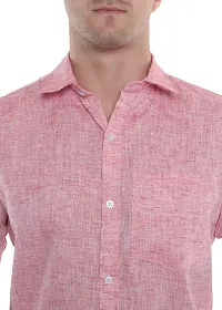 SWADESHI COLLECTION Men's Plain Cotton Full Sleeves Regular Fit Shirt (M, Red)-thumb2