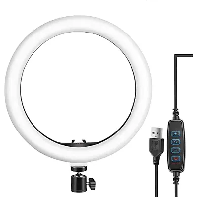 (DRL 018) Professi Big LED Ring Light with 2 Color Modes Dimmable Lighting, Photo-shoot, Video shoot, Live Stream, Makeup amp; more, Compatible with iPhone/ Android Phones amp; Cameras
