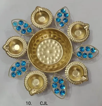 Crystal Diya Flower Decorative