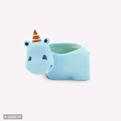 Blue Cute Hippo Succulent Planter Flower Pot-thumb4