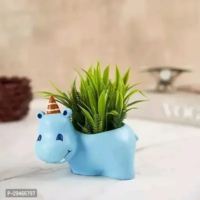 Blue Cute Hippo Succulent Planter Flower Pot-thumb2