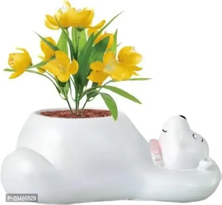 Cute Shaped Sleeping  Bear Meaty Succulent Pot Mini without plant-thumb2