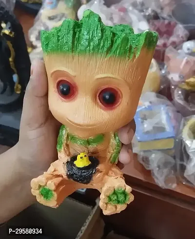 Infinity war Baby Groot Wooden Look Tree for Aquarium  Fish Tank