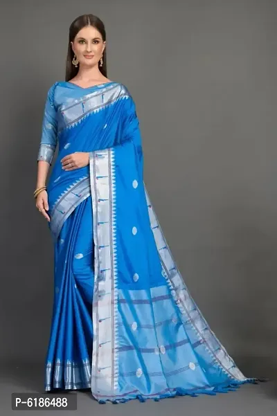 Cotton Woven Design Saree with Blouse piece-thumb0