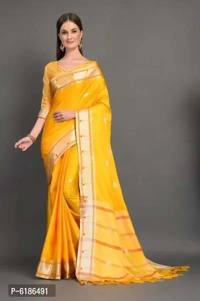 Cotton Woven Design Saree with Blouse piece