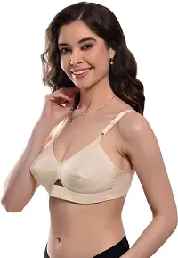 BF BODY FIGURE Women Everyday Non Padded Bra (Beige) - Full Support Regular Cotton Bra for Women  Girl, Non-Wired, Wirefree, Adjustable Straps, Anti Bacterial-thumb1