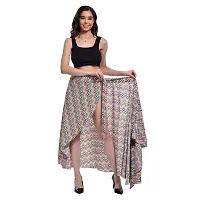 BF BODY FIGURE Women's Long Wrap Around Maxi Crepe Skirt | Women Wear Long Skirt Skirt-thumb1