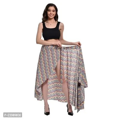 BF BODY FIGURE Women's Long Wrap Around Maxi Crepe Skirt | Women Wear Long Skirt Skirt-thumb2
