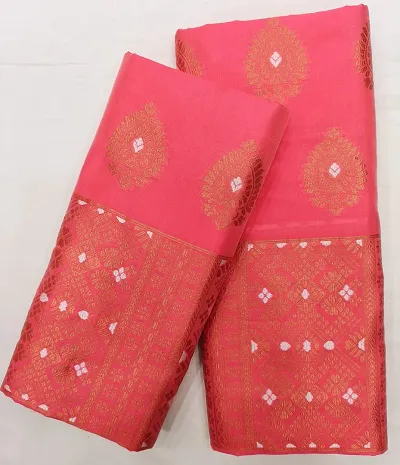 Elegant Art Silk Saree with Blouse piece 