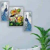 Set of 3 Radha Krishna Wall Decor Digital Reprint with UV Coated Painting size 12 inch x 8 inch Painting-thumb4