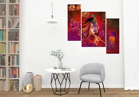 Set of 3 Radha Krishna Wall Decor Digital Reprint with UV Coated Painting size 12 inch x 8 inch Painting-thumb2