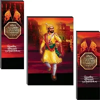 Chhatrapati Shivaji Maharaj Marathi 3 Piece MDF Painting Digital Reprint 12 inch x 18 inch Painting-thumb1