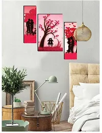 Set Of 3 Modern Art Digital Reprint Wall Painting With UV Texture Size 12x18 inches-thumb2