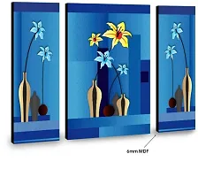 Set Of 3 Modern Art Digital Reprint Wall Painting With UV Texture Size 12x18 inches-thumb1