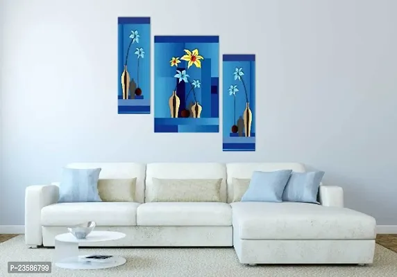 Set Of 3 Modern Art Digital Reprint Wall Painting With UV Texture Size 12x18 inches-thumb3
