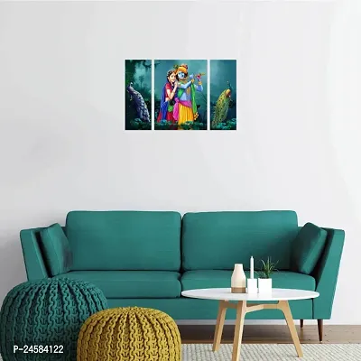 Set Of 3 Modern Art Digital Reprint Wall Painting With UV Texture Size 12x18 inches-thumb3