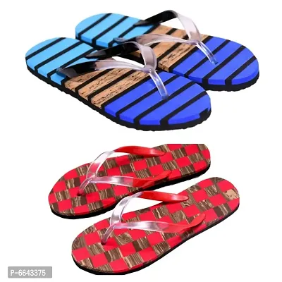 Women PU best quality comfortable slippers Pack of 2