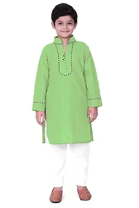 Regal Treasure Ruby Cotton Kurta Pajama Set for Boys Kids (1-2 Years, Pista)-thumb4