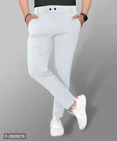 Classic Polyester Solid Trouser for Men