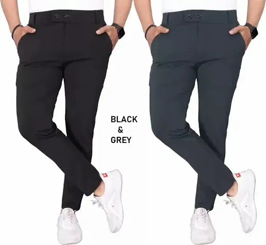 Classic Solid Trouser for Men Pack of 2