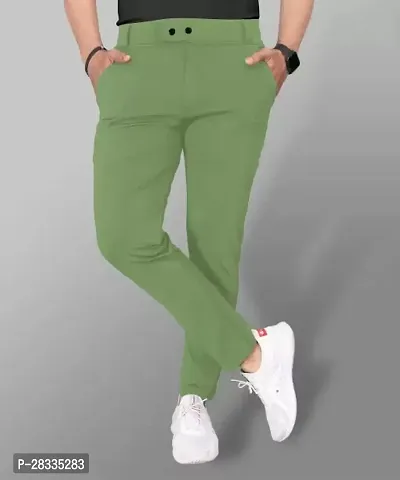 Classic Polyester Solid Trouser for Men