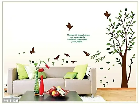 Asmi collection PVC Wall Stickers Royal Tree Birds XY1005-thumb2