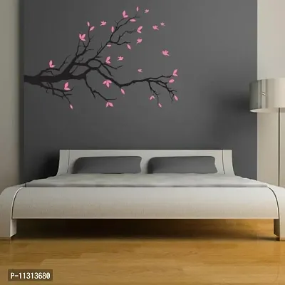 Asmi Collections PVC Wall Stickers Black Branches Pink Leaves Birds - AN028-thumb3