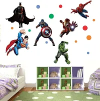 Asmi Collections Super Heroes Wall Sticker-thumb1