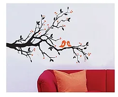 Asmi Collection PVC Wall Stickers Black Tree Branches Orange Birds JM7051-thumb3