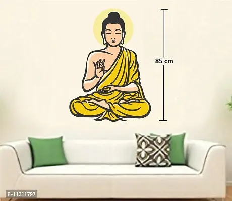 Asmi Collections Wall Stickers Meditating God Buddha-thumb3