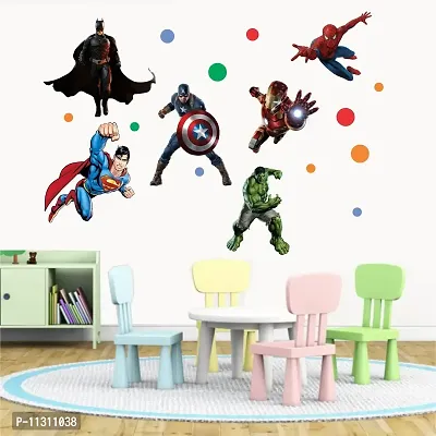 Asmi Collections Super Heroes Wall Sticker