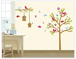 Asmi Collections Wall Stickers Wall Decals Tree Birds Nest AY9097-thumb1