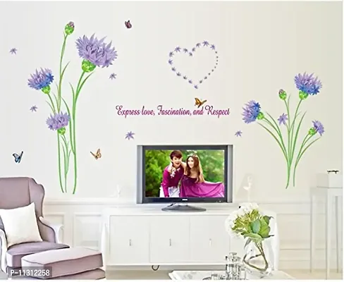 Asmi Collections Wall Stickers Wall Decals Purple Carnation AY9077