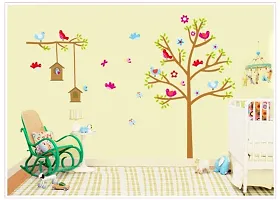 Asmi Collections Wall Stickers Wall Decals Tree Birds Nest AY9097-thumb2