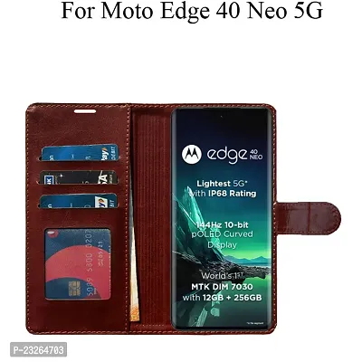 MAXSHAD Wallet Case Cover For MOTO EDGE 40 NEO 5G MOTOROLA EDGE 40 NEO 5G-thumb3