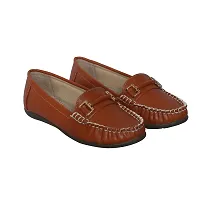 ZINXE(MX Women's and Girl's Lightweight Faux Leather Loafer | Anti Slip TPR Sole Moccasins-thumb4