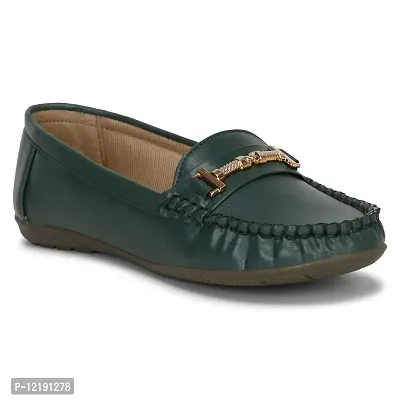 ZINXE(504 Women Fashionable and Latest Collection & Comfortable Bellies for Women Moccasins (Green, Numeric_4)-thumb0