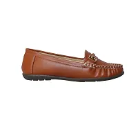ZINXE(MX Women's and Girl's Lightweight Faux Leather Loafer | Anti Slip TPR Sole Moccasins-thumb3