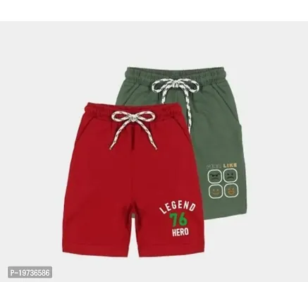 Fancy Cotton Printed Shorts For Boys Combo Of 2