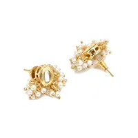 RIDHI SIDHI COLLECTION Gold Plated Kundan Earrings For WomenGirls-thumb1