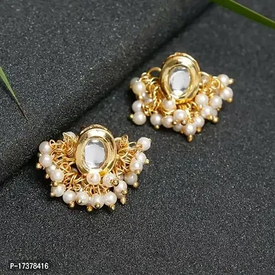 RIDHI SIDHI COLLECTION Gold Plated Kundan Earrings For WomenGirls-thumb3