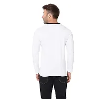 Jambul Regular Fit Men's Cotton V Neck Full Sleeve Casual T-Shirt_White-thumb4