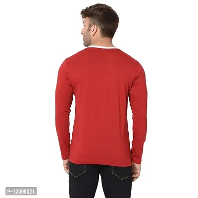 Jambul Regular Fit Men's Cotton V Neck Full Sleeve Casual T-Shirt-thumb5