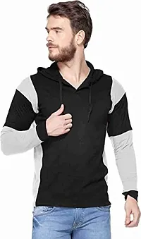 Jambul Regular Fit Cotton Men's Full Sleeve Hooded T-Shirt-thumb3