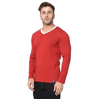Jambul Regular Fit Men's Cotton V Neck Full Sleeve Casual T-Shirt-thumb1
