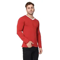 Jambul Regular Fit Men's Cotton V Neck Full Sleeve Casual T-Shirt-thumb2