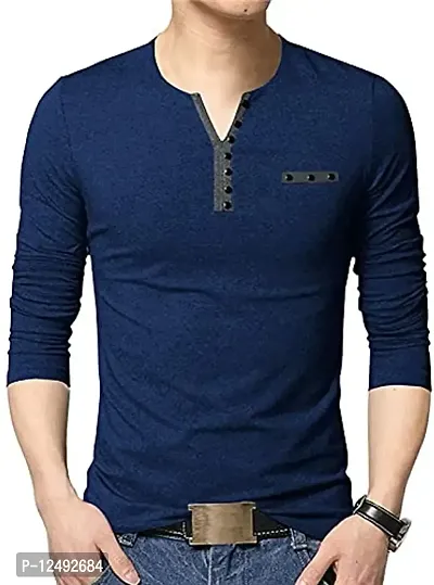 Jambul Henley Neck Cotton Regular Fit Men's Casual T-Shirts-thumb0