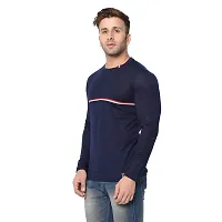 Jambul Men's Cotton Blend Regular Fit Round Neck Full Sleeve Casual T-Shirt_Navy-thumb1