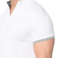 Jambul Men's 100% Pure Cotton Half Sleeves Collar Neck Casual Wear Tshirt-thumb4